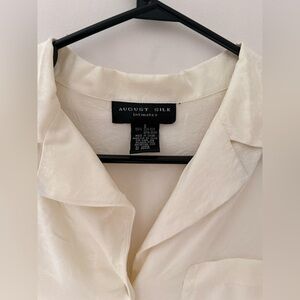 August Silk Cream Blouse